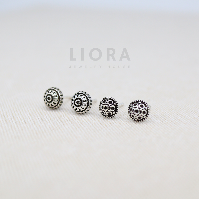 Mini Dome Stud Earrings