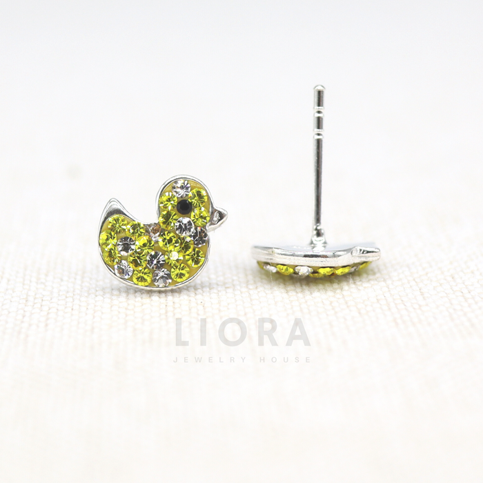 CZ Duck Stud Earrings