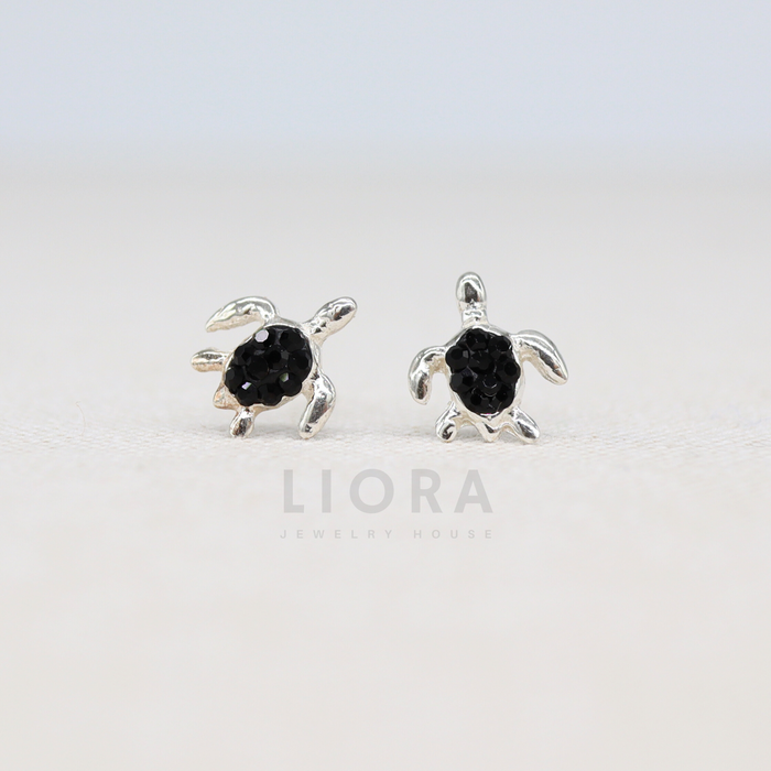 CZ Turtle Stud Earrings