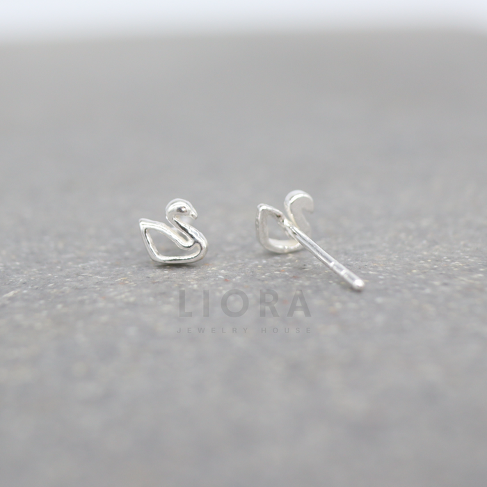 Swan Stud Earrings