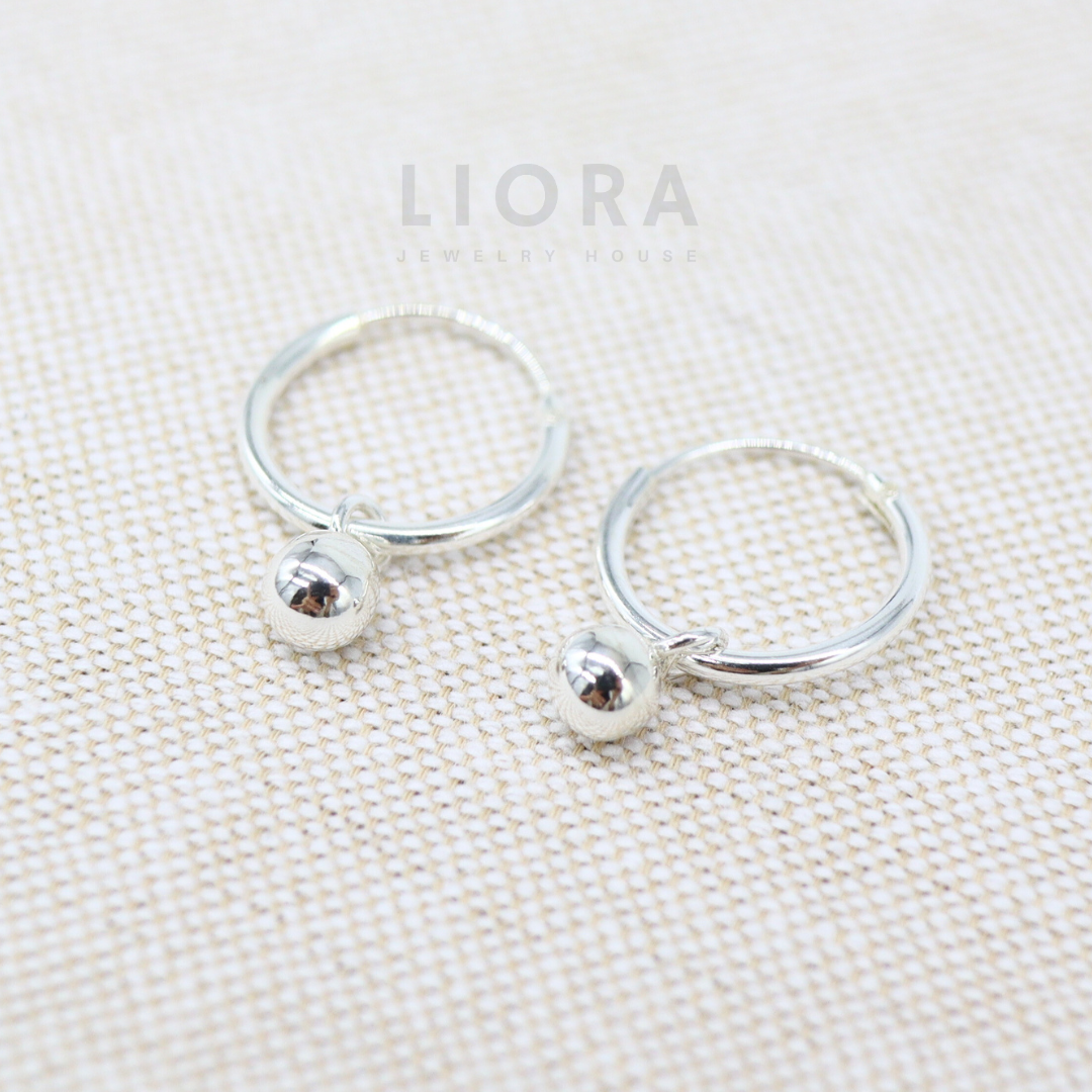 Hoop with Charm Earrings