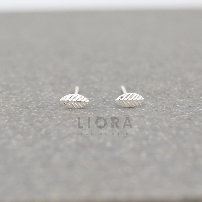 Tiny Leaf Stud Earrings