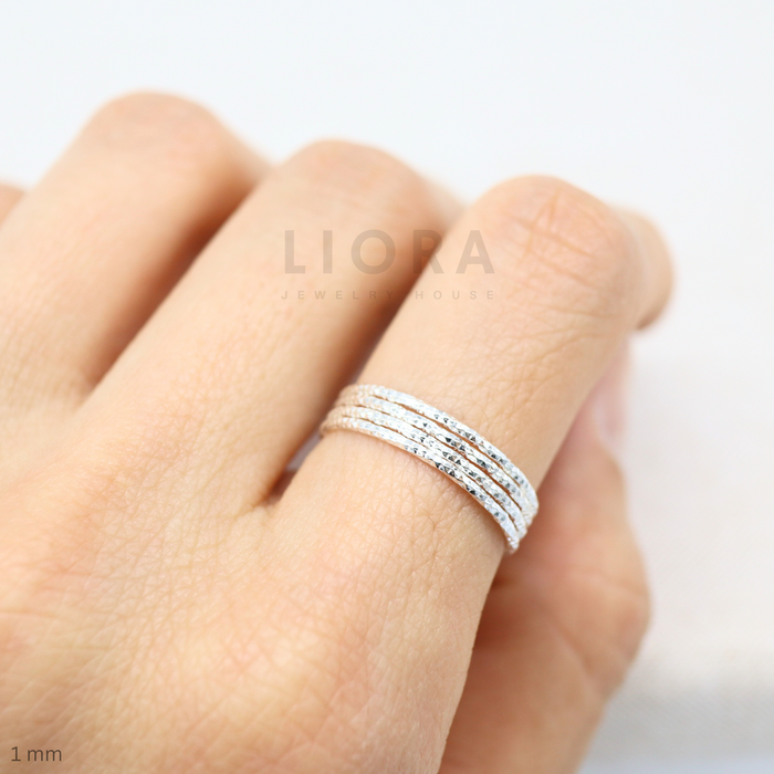 Diamond Cut Textured Ring