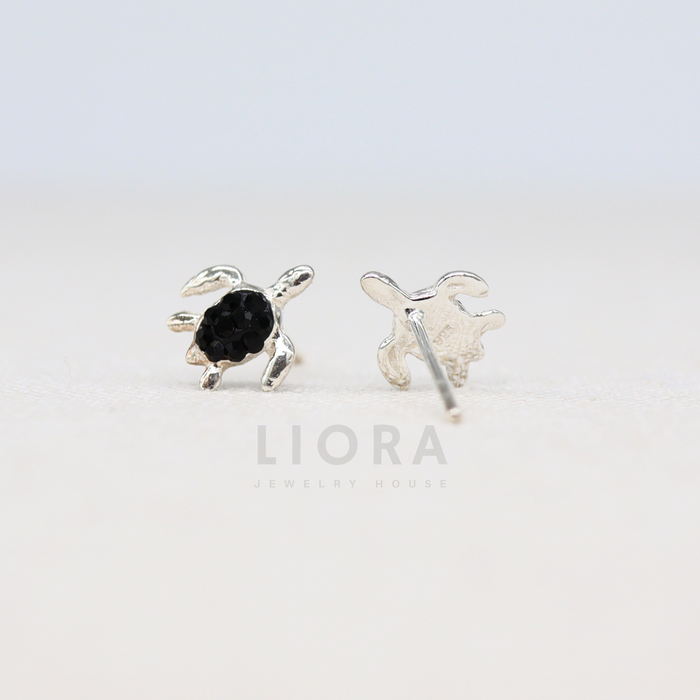 CZ Turtle Stud Earrings