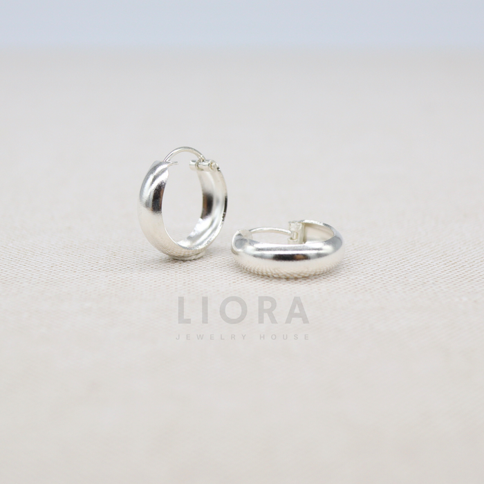 Flat Round Hoop Earrings