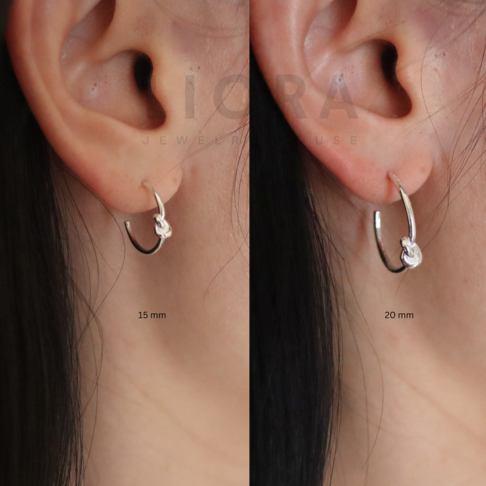 Hoop Twist Knot Earrings