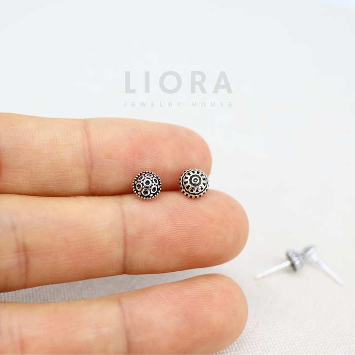 Mini Dome Stud Earrings