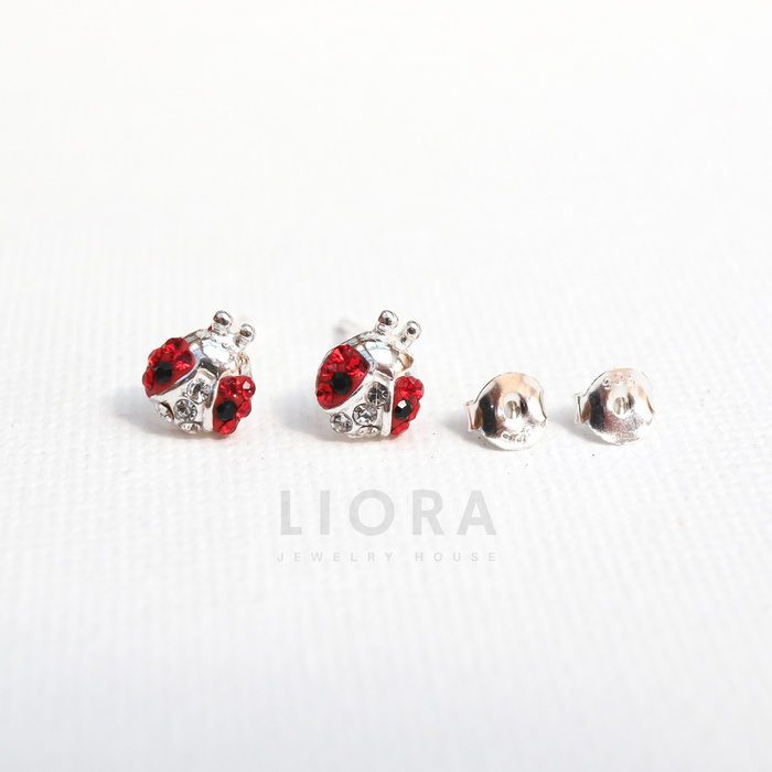 Lady Bug Stud Earrings