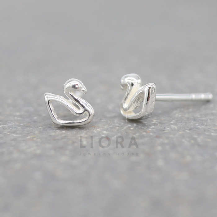 Swan Stud Earrings