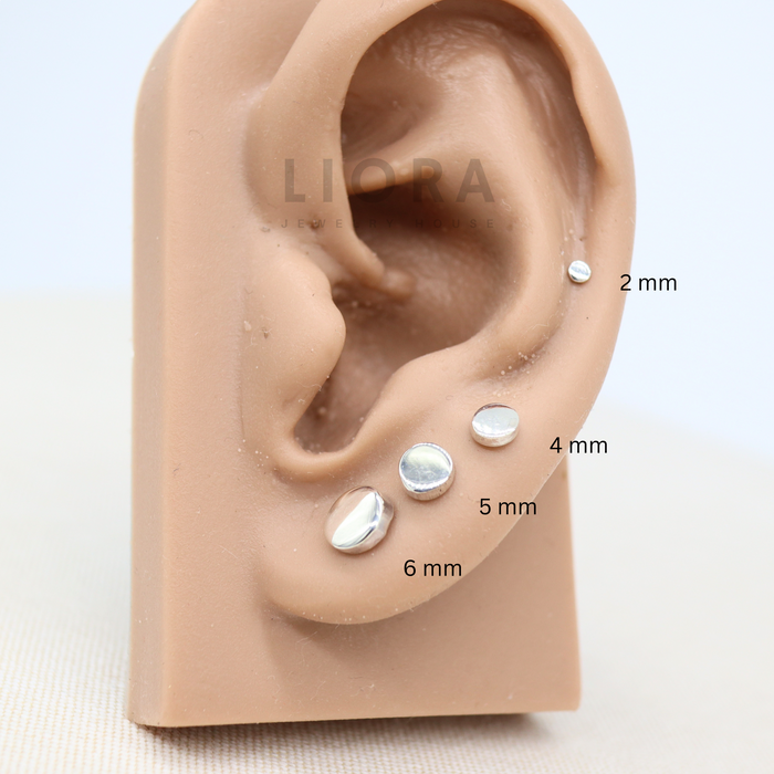 Disc Stud Earrings