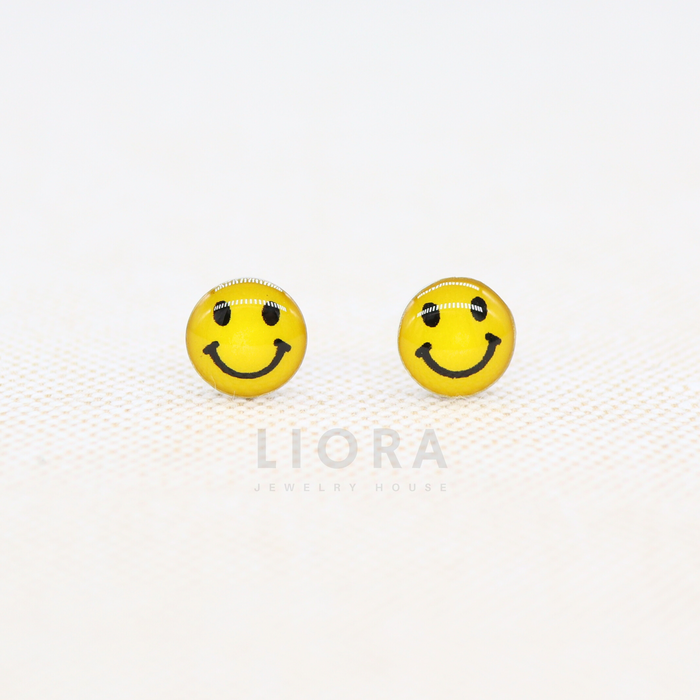 Smile Face Stud Earrings