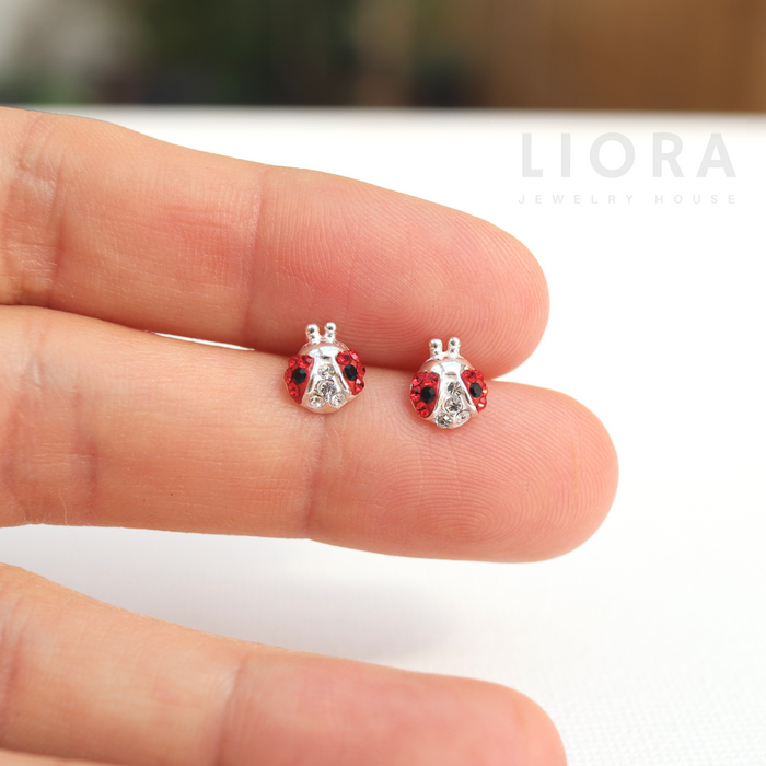 Lady Bug Stud Earrings