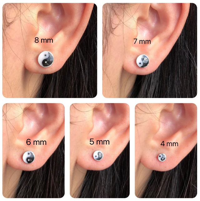 Yin Yang Stud Earrings