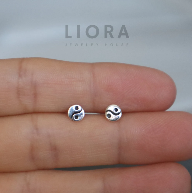 Yin Yang Stud Earrings