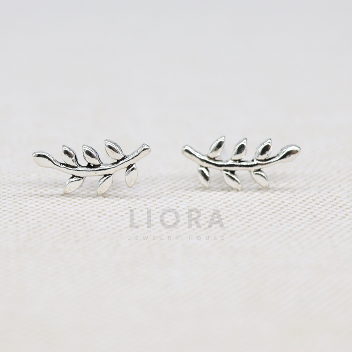 Olive Branch Stud Earrings