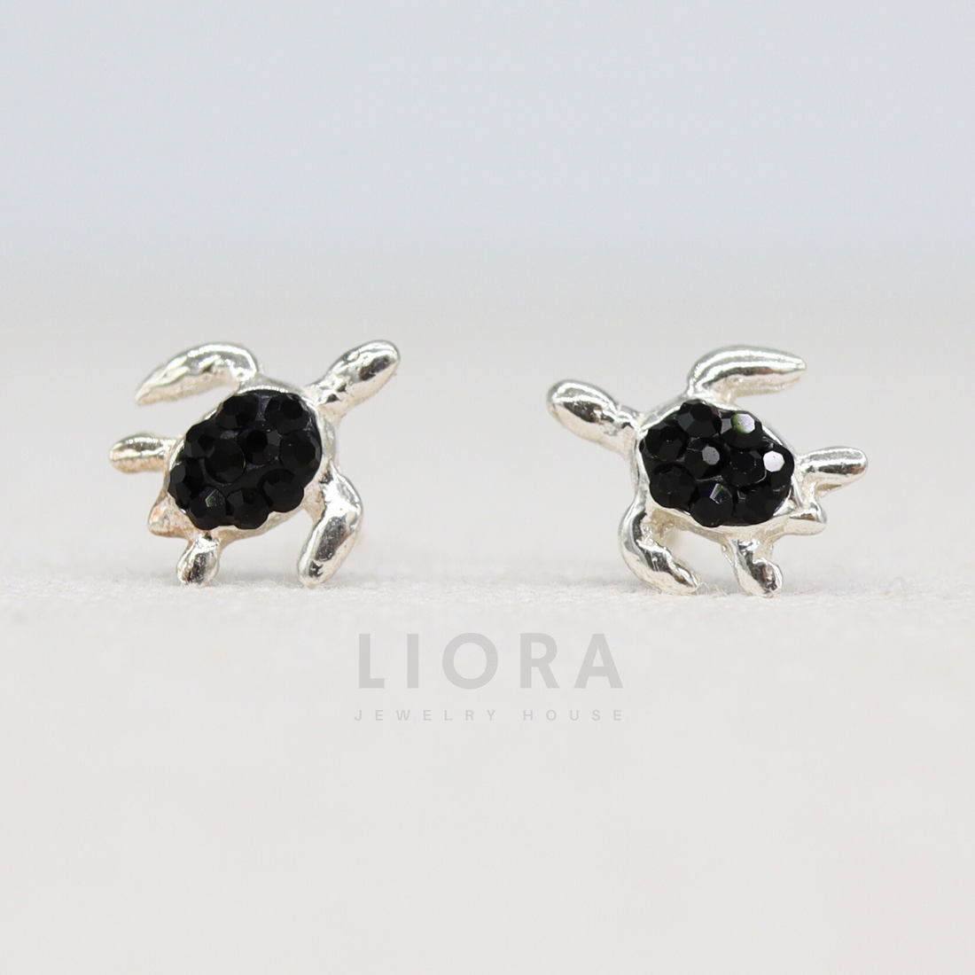 CZ Turtle Stud Earrings
